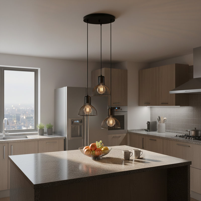 Luminaire suspendu réglable à 3 lumières Aurelle