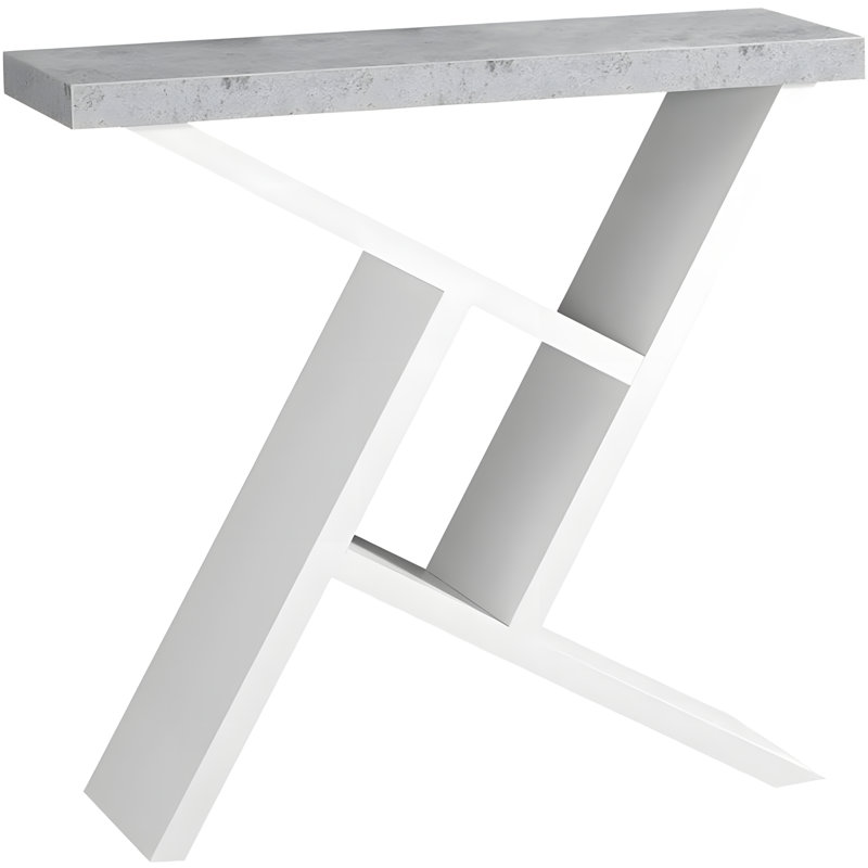Modern Rectangular Console Table With Symmetrical Base And Spacious Tabletop For Living Room, Entryway, Or Office