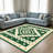 Green Tribal carpet-easy to clean, machine-washable, soft and comfortable; suitable for door mats, kitchens, living rooms, bedrooms, corridors, and laundry areas. Easy to clean, durable carpet for home decoration.-129890159