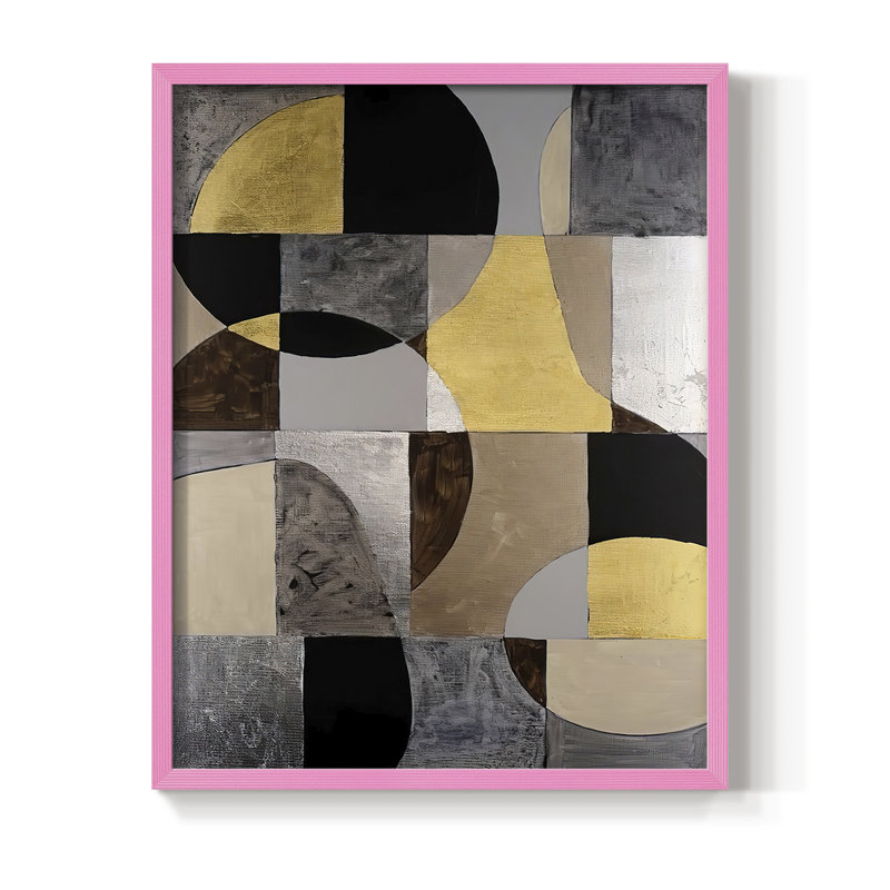 Cadre neutre I, reproduction encadrée - bois massif, H 11 po x l 9 po, Rose