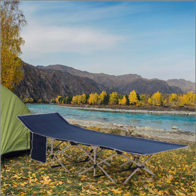Lit de camp pliant pour adultes avec sac de transport, poche latérale, lit de repos portatif pour voyage, camp, vacances, 330 lb. Capacité