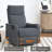 Heat Massage Manual Recliner Chair With Rocker And Swivel In Fabric For Living Room-1068872045