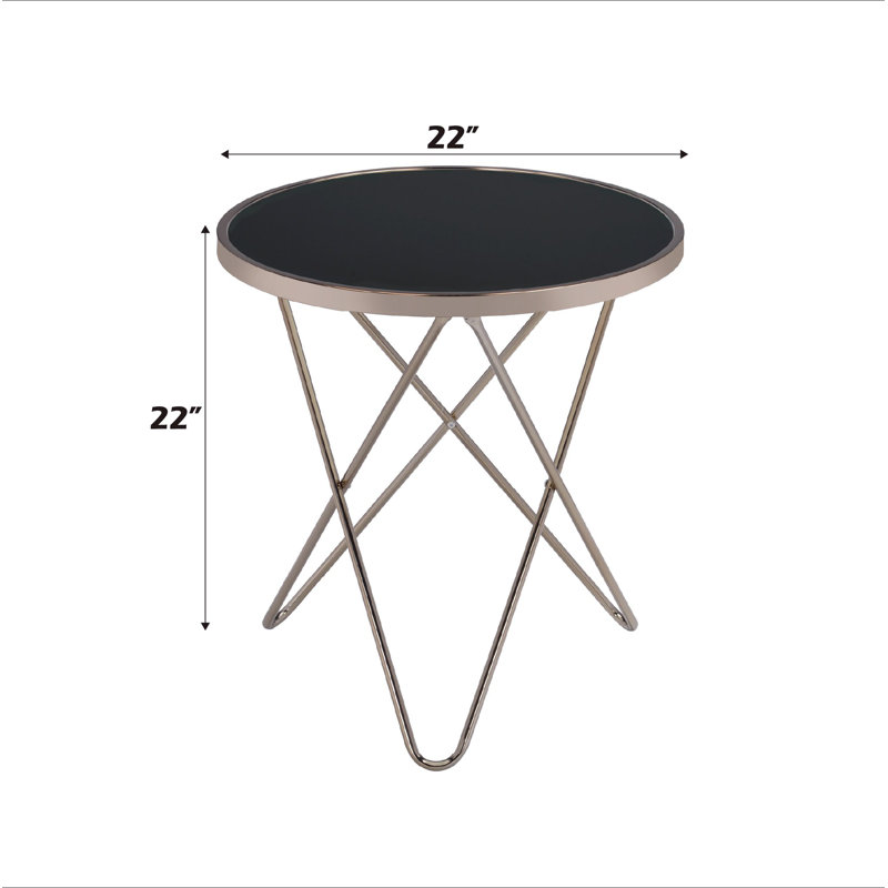 Table de bout Valora, Noir
