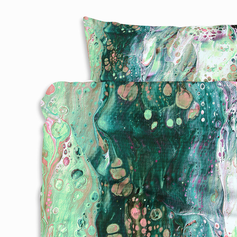  Housse de couette simple Lava Lamp, Housse de couette très grand + 2 taies décoratives
