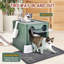 Bac à litière pour chat avec couvercle pliable, pot à litière très grand avec tiroir, entrée et sortie sans chat / anti-éclaboussures, nettoyage facile (vert)