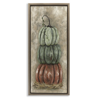 "Stacked Rustic Pumpkins", art mural encadré par Julie Norkus