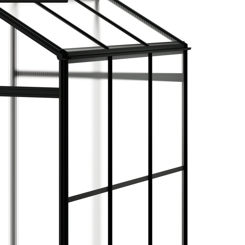 Artra 6 Ft W x 4 Ft D Hobby Greenhouse, Black