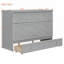 Grand lit escamotable avec grands tiroirs et chargement USB - Lit escamotable mural, gris brossé-808138613