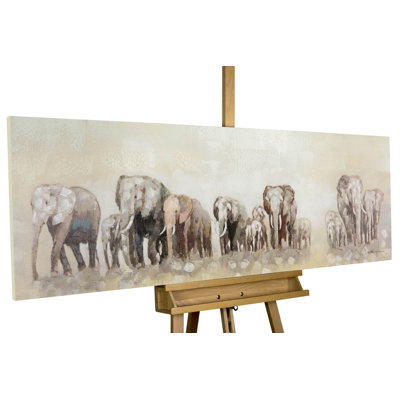 Path of the Elephants Acrylic Painting 