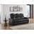 82''Wide Breathable Leather Square Arms Power Reclining Sofa With Reading Lights And Drop Down Table-1353877049