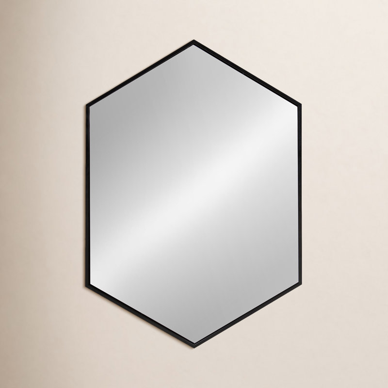 Breckler Metal Mirror, Black, 31" x 22"