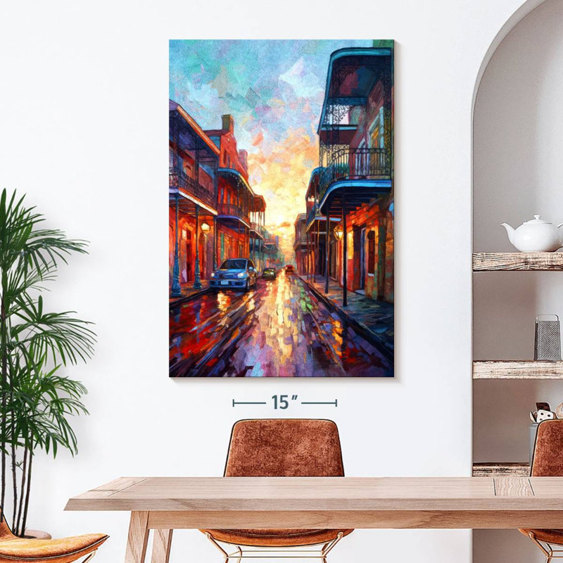 Vibrant Bourbon Street sur toile, H 48 po x l 32 po x P 1,25 po