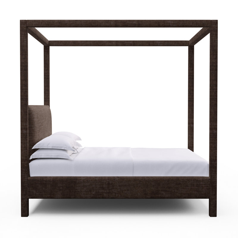 Lit tapissier Lafayette, Grand, Velours graphite