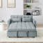 54.33 Inch Versatile Foldable Sofa Bed In 3 Lengths, Modern Sofa  Velvet Pull-Out Bed, Adjustable Back