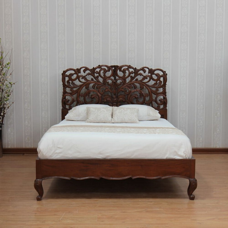 Eckard Solid Wood Bed, Double (4'6), Wax
