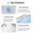 Los Flexi 20" x 16" Rectangular Undermount Bathroom Sink with Overflow, White Ceramic Vanity Sink
