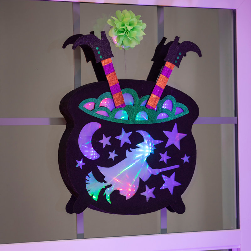 Décoration de fenêtre 3D Witch Cauldron