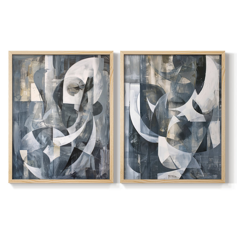 ABSTRACT Series CDLxxxi - reproduction encadrée de qualité supérieure - prête à être accrochée - aucun clou requis - aucun clou requis