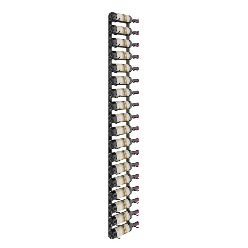 Support à vin en métal brossé Indurial, Nickel brossé, H 48 po x l 13 po x P 12 po