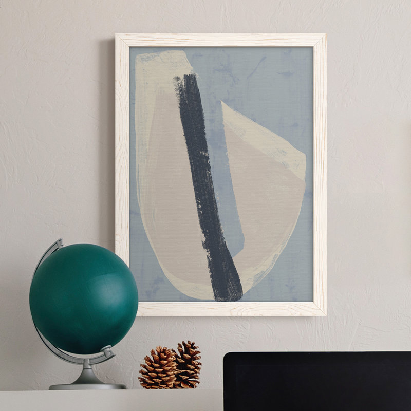 Toile encadrée de qualité supérieure «Paper Slice II» - prête à être accrochée, Cadre blanc, H 31 po x l 44 po x P 1 po