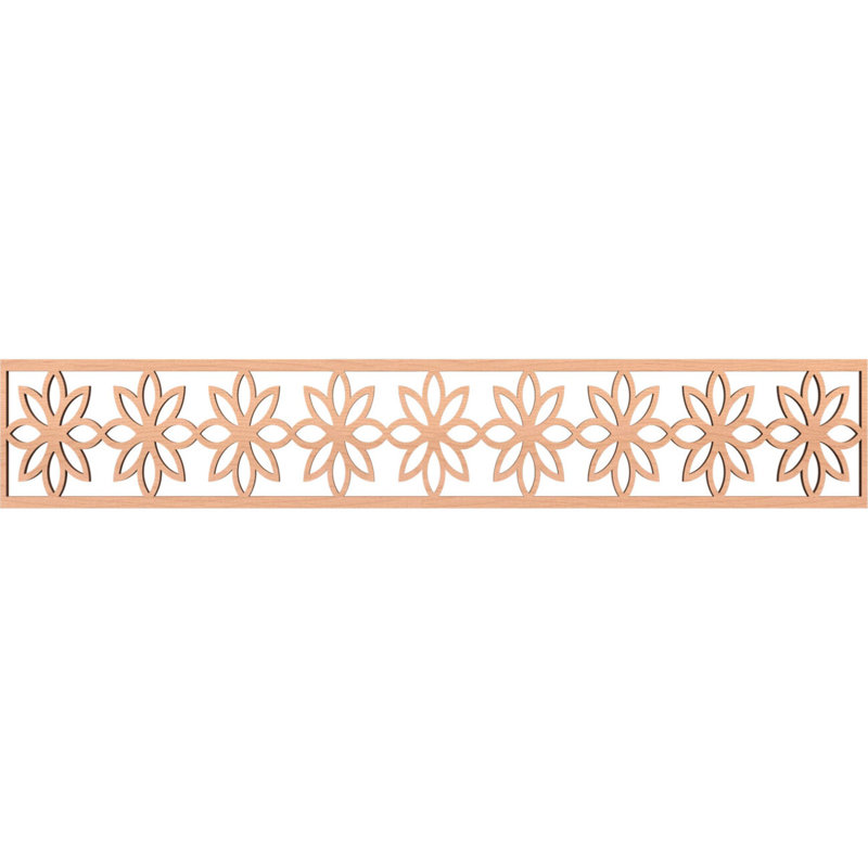 Moulure de marguerite Daisy, Aulne, H 8 po x l 46,625 po x P 0,375 po