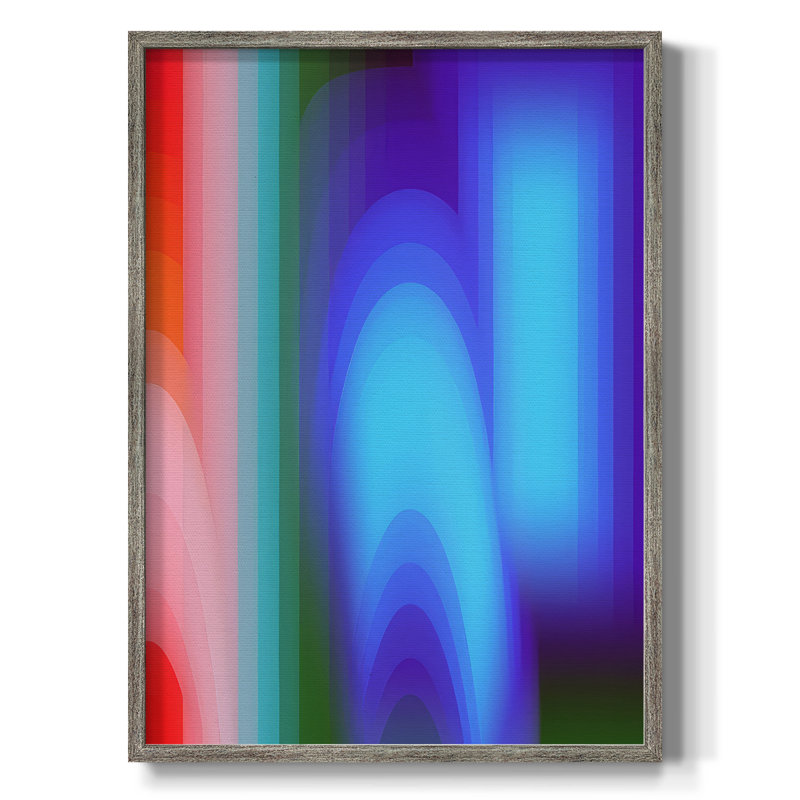 Impression encadrée Groovy Prism Gradients II - bois massif, H 30 po x l 24 po