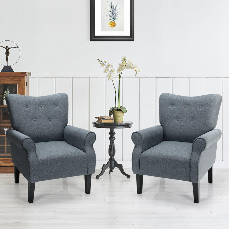 Fauteuil en lin capitonné l 28,5 po Brittenham