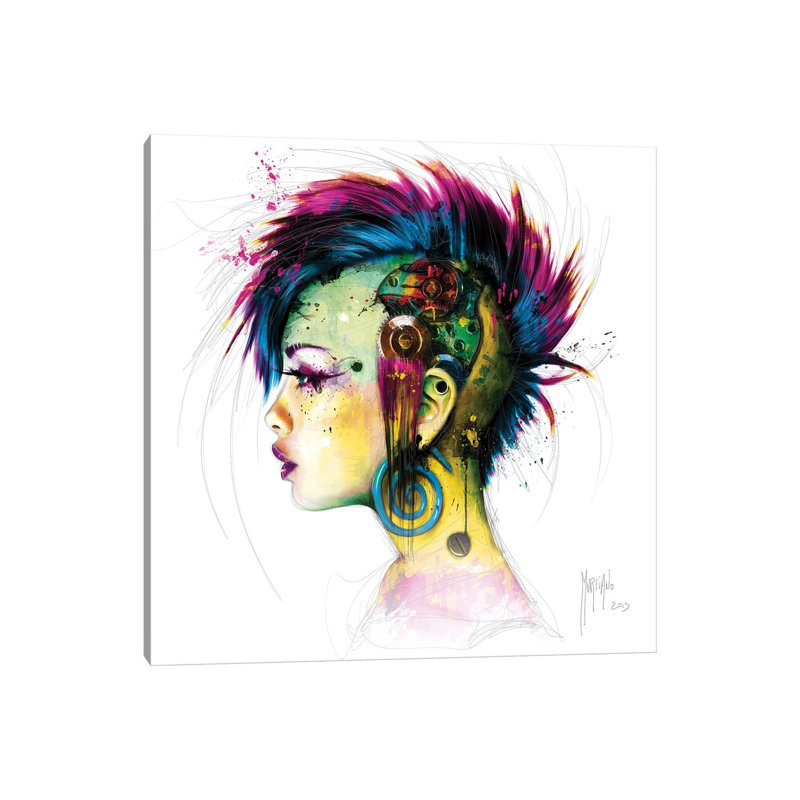Cyber Punk II by Patrice Murciano - Wrapped Canvas Painting, 66.04cm H x 66.04cm W x 1.905cm D