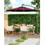 10 ft offset patio umbrella, with solar lights-661793795