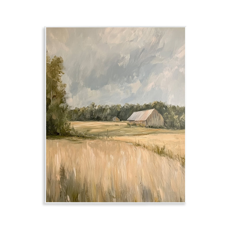 Plaque murale «Natural Farm's Wispy Grasses» par Petal Prints Design