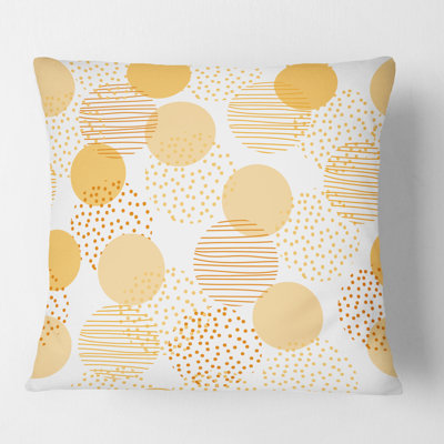 Circular Abstract Retro Geometric IX - Mid-Century ModernPrinted Throw Pillow