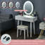 Ensemble coiffeuse avec tabouret et miroir Brassfield-1085366432