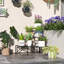 3 Tier Corner Plant Stand Quarter Round Pot Indoor/Outdoor Black