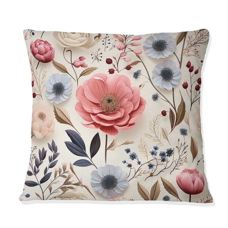 Coussin Ethereal Botanicals Ranunculus, H 18 po x l 18 po