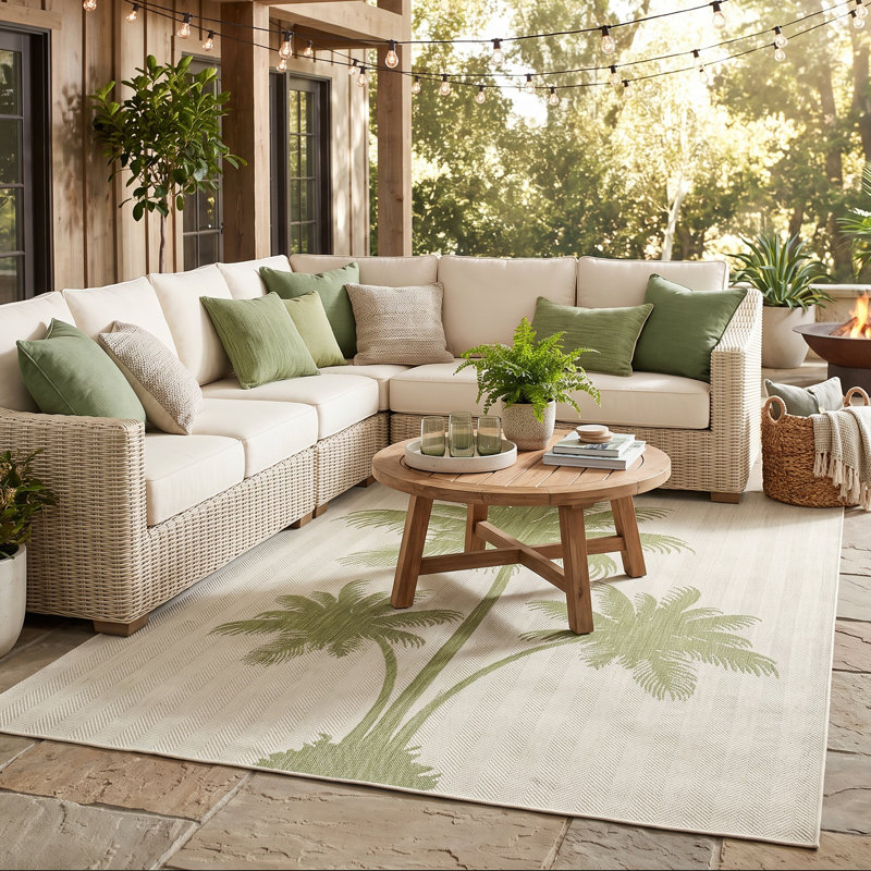 Sandberg Floral Rug, Rectangle 5' x 7'