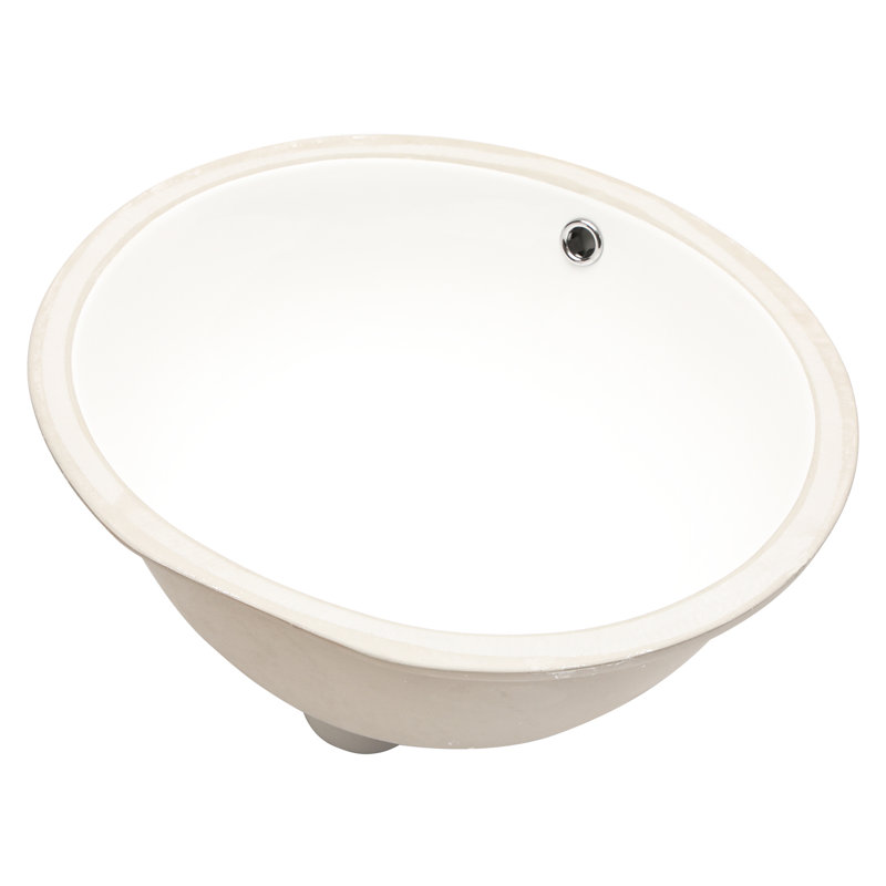 Lavabo de salle de bain ovale moderne en céramique 19 po x 16 po - Lavabo blanc pur avec trop-plein, faible absorption d'eau, résistance aux acides, teinture encastrée de conception avancée - caractéristique