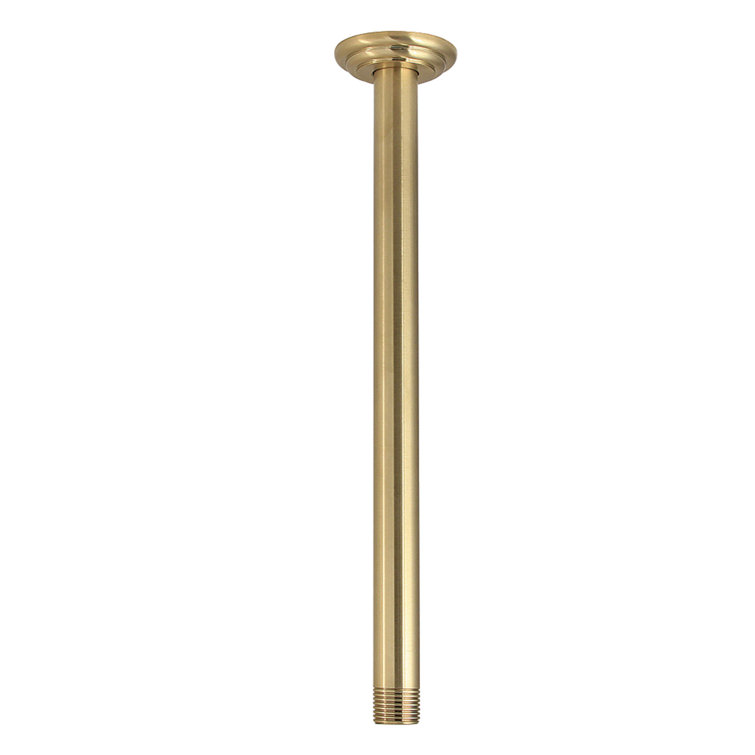 Kingston Brass 12-Inch Rain Drop Ceiling Mount Shower Arm with Round Flange