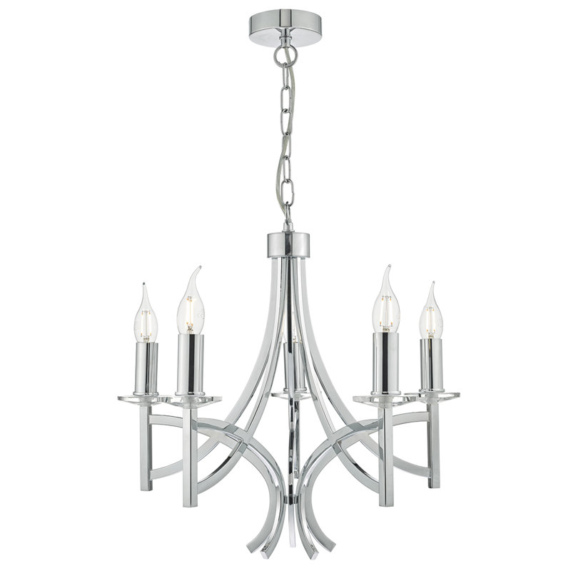 Hecht 5 - Light Candle Style Chandelier
