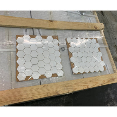 2 in. x 2 in. Honeycomb Polished Marble Tile