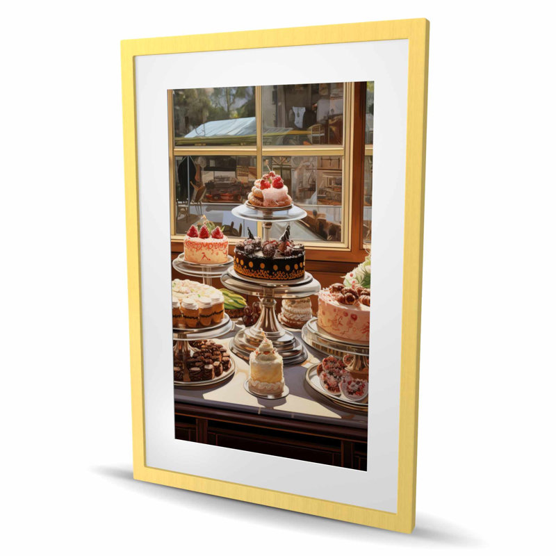 Feast - Impression de cuisine encadrée avec passe-partout pour la décoration intérieure, H 36 po x l 24 po
