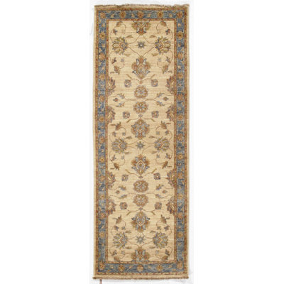 Wool Oriental Area Rug in Cream