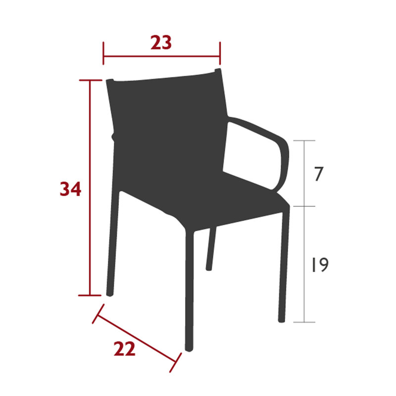 Cadiz Outdoor Dining Armchair, Clay Gray