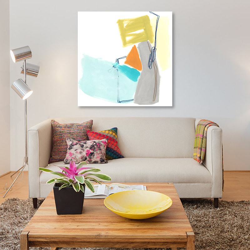 « adagio vii », impression sur toile, H 18 po x l 18 po x P 1,5 po, Toile tendue, Pas de tapis