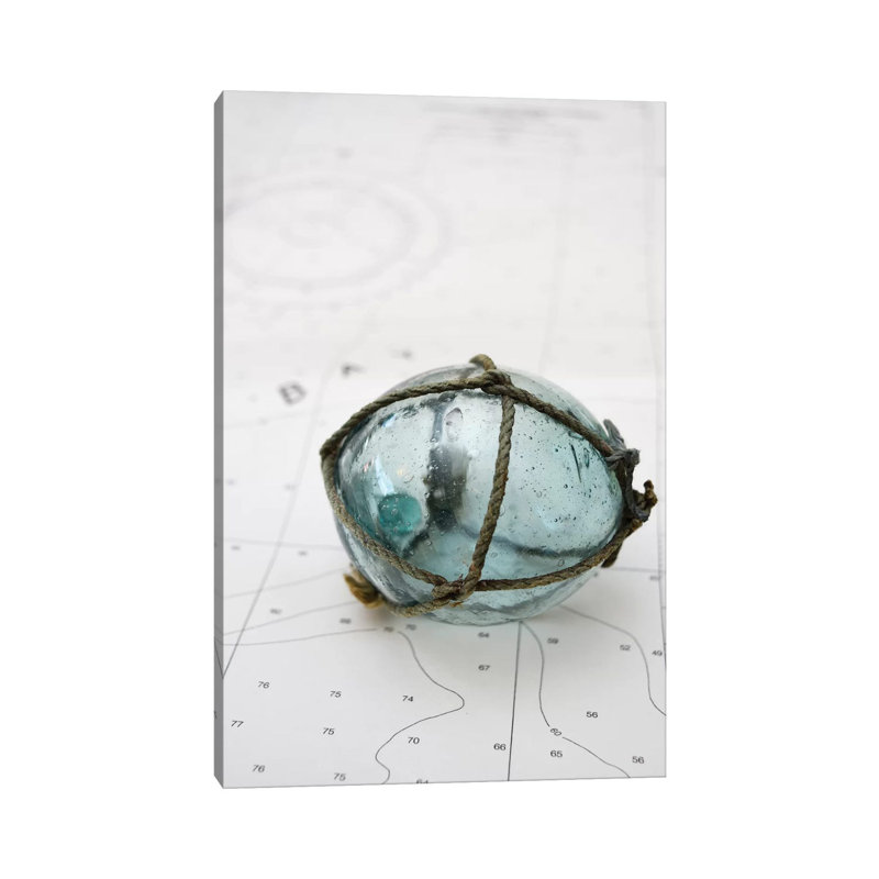Glass Fishing Float On Chart by Savanah Plank - Wrapped Canvas Print, 101.6 cm H x 66.04 cm W