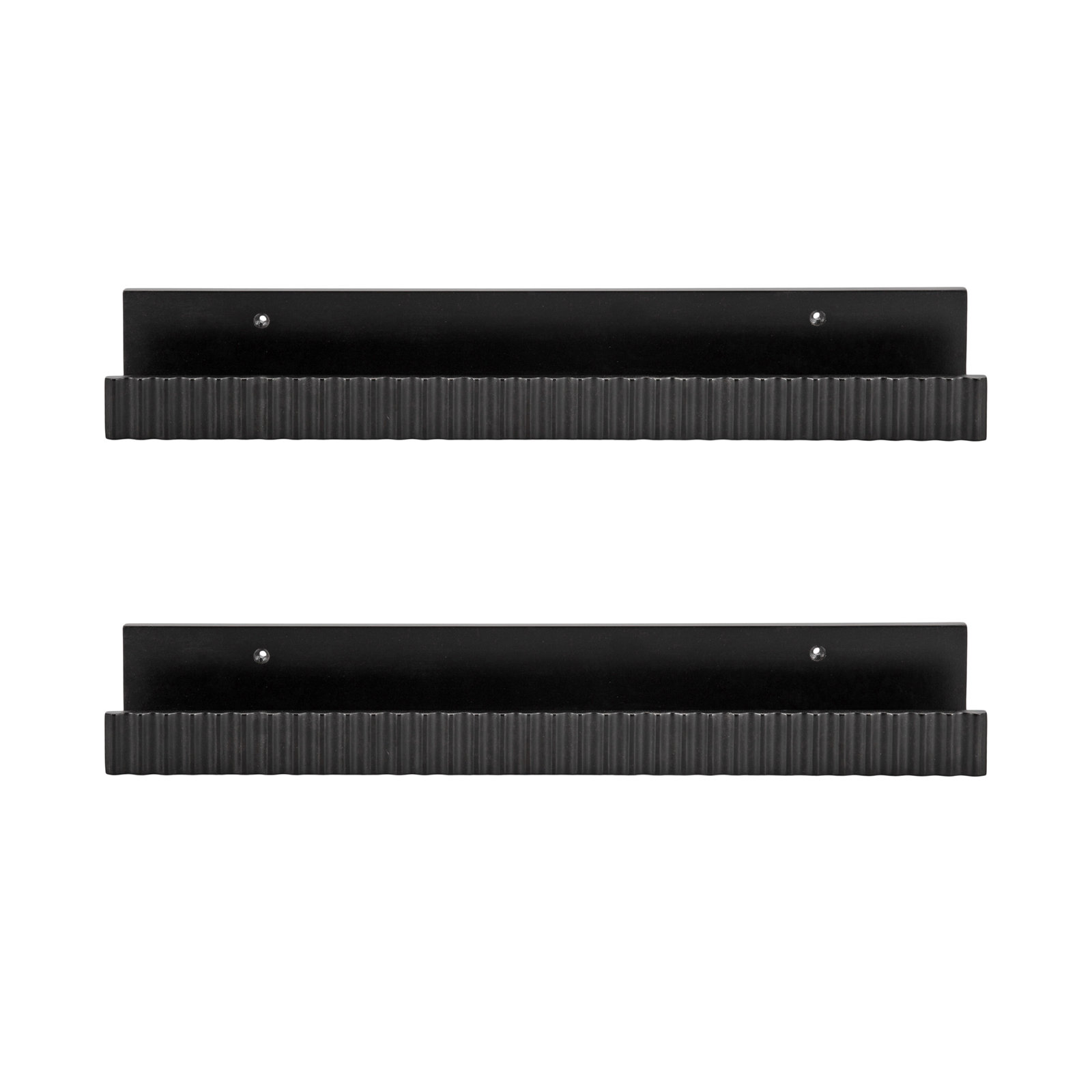Two-Piece Picture Ledge Shelf Set, Black