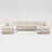 Abramson Beige U-shaped Chenille Modular Symmetrical Cloud Sofa-282863267-282863266
