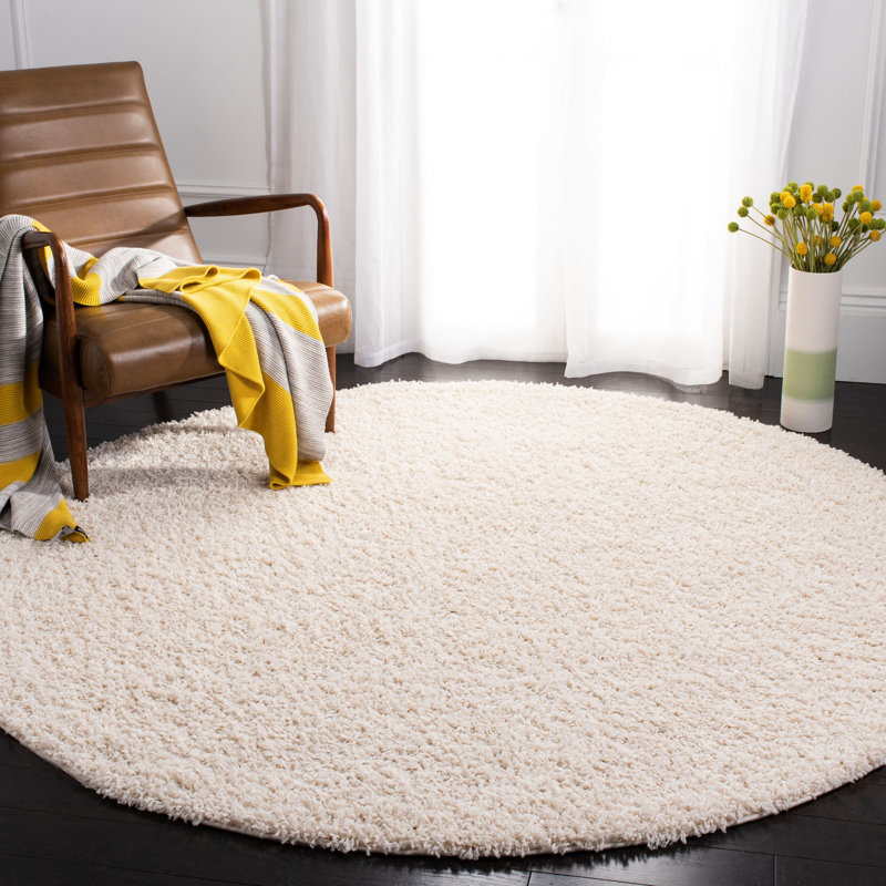 Tapis blanc Aucunoin, Rond 6 pi 7 po
