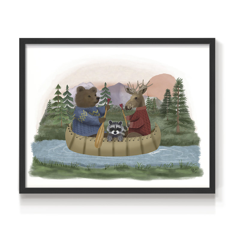 River Trip - Impression encadrée - Restickable, Noir, noir, noir, noir, H 16 po x l 20 po