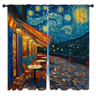 Rideaux de fenêtre Starry Night Cafe
