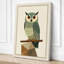 Geometric Owl Scandinavian - Wrapped Canvas-849343030-849343034